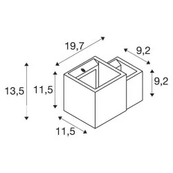 SLV PLASTRA cubes 1004733 white plaster wall light