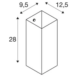 SLV QUADRASS 1003430/1 wall light glass E27