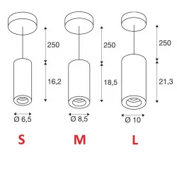 SLV NUMINOS PD S, M, L lampa wisząca LED