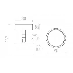 REDLUX Pixie Lampa sufitowa regulowana LED