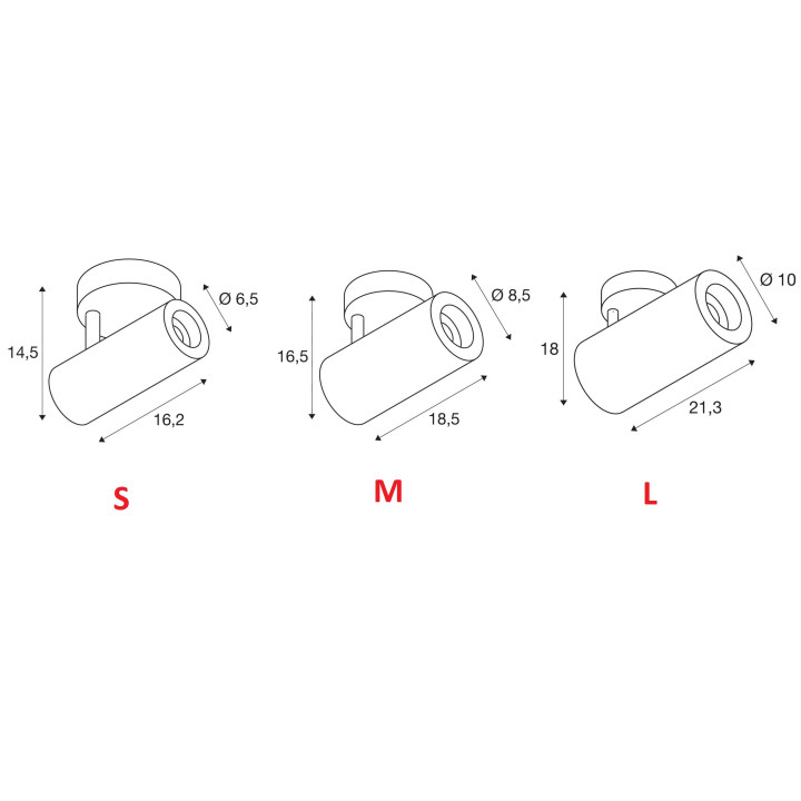 SLV NUMINOS S, M, L reflector ceiling LED