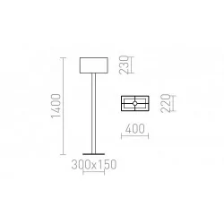 Redlux PLAZA Lampa podłogowa E27