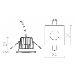 Redlux WATERBOY SQ Recessed LED lamp