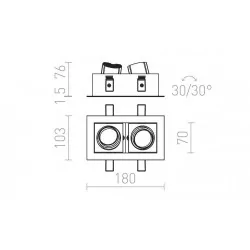 REDLUX BONDY II Recessed LED luminaire