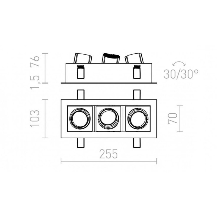 REDLUX BONDY III Recessed LED luminaire