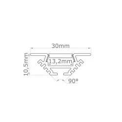 Profil led PAC - ALU anodowany 1m