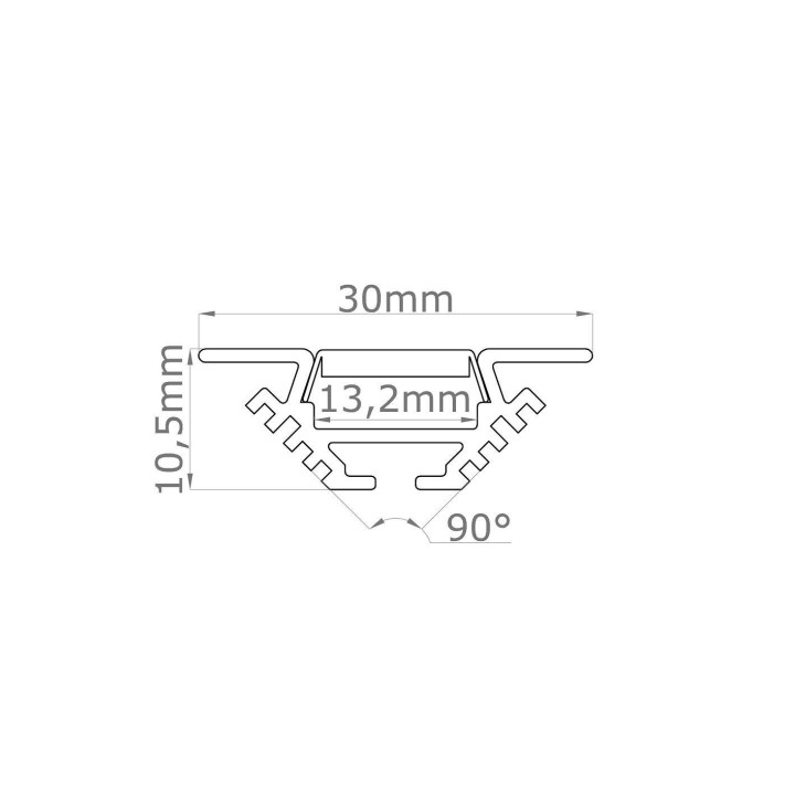 Profil led PAC - ALU anodowany 1m