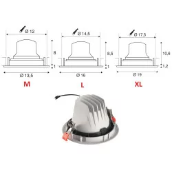 SLV NUMINOS move M, L, XL lampa LED wpuszczana