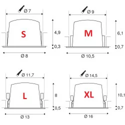 SLV NUMINOS S, M, L, XL oprawa LED wpuszczana