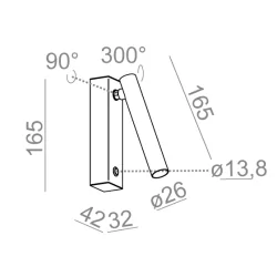 AQFORM PET micro R switch LED kinkiet 26508 z włącznikiem