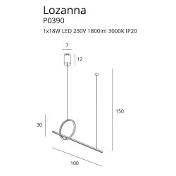 MAXlight LOZANNA P0390 lampa wisząca LED