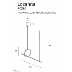 MAXlight LOZANNA P0390 pendant lamp gold