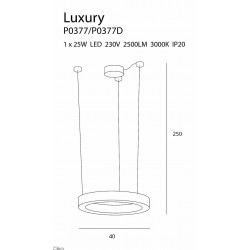 MAXlight LUXURY P0377 LED golden pendant lamp 40cm