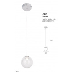 MAXlight ZOE P0388/9 LED 1,5W pendant lamp