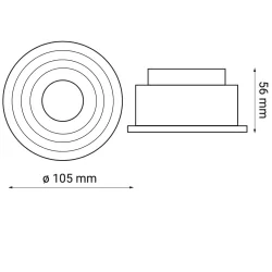 OXYLED CROSTI LANA RO S GU10 230V recessed lamp