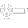 OXYLED CROSTI LANA RO S GU10 230V recessed lamp