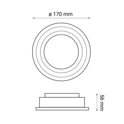 OXYLED CROSTI LANA RO L 17cm 12V/230V recessed lamp