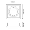 OXYLED CROSTI LANA SQ 12V/230V recessed lamp