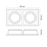 OXYLED CROSTI LANA SQ DUE 12V/230V recessed lamp