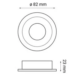 OXYLED CROSTI ORRIS GU10 230V recessed lamp 82mm