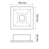 OXYLED CROSTI VIEDO square 1xGU10 black, white