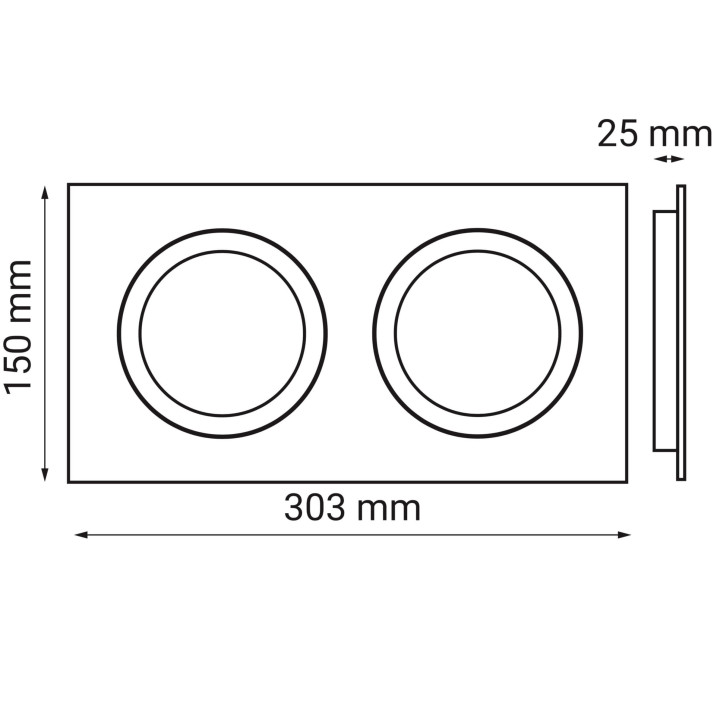OXYLED CROSTI GAVI DUE 12V/230V recessed lamp