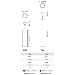 Oxyled Modul light T60 PENDANT for system-base ARDIZONE