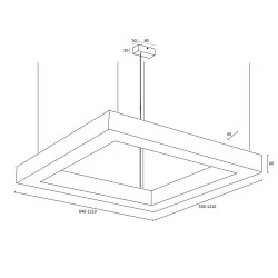 ELKIM LUPINUS/Z SQUARE lampa wisząca LED