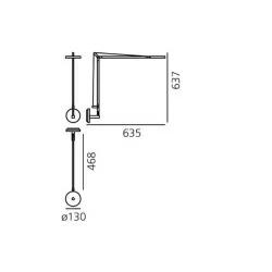 Artemide DEMETRA wall LED 8W modern light grey, black, white