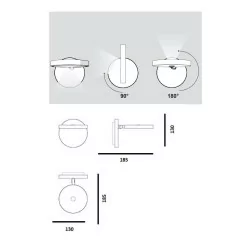 Artemide Demetra Faretto wall light