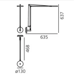 Artemide DEMETRA Professional kinkiet LED 12W biały, czarny, szary