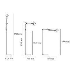 Artemide Tolomeo Micro floor LED podłogowa lampa 9W