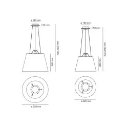 Artemide Mega suspension for E27