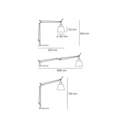 Artemide Tolomeo Basculante Table