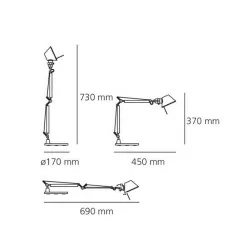 Artemide Tolomeo  Micro Table LED 9W