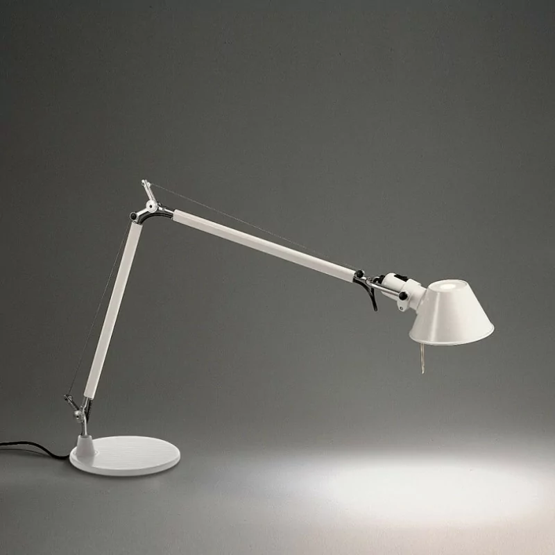 Artemide Tolomeo Mini Table E27 alu, biała, czarna