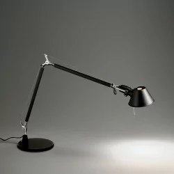 Artemide Tolomeo Mini Table E27 alu, biała, czarna