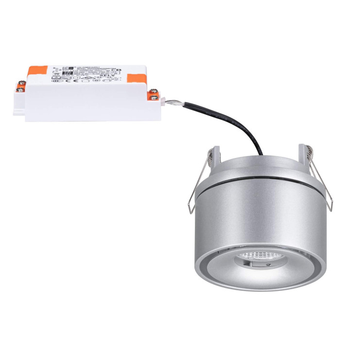 Paulmann EBL Set Spircle LED wpuszczany 8W 3000K 36&deg; biała, alu, czarna