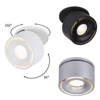 Paulmann EBL Set Spircle LED wpuszczany 8W 3000K 36&deg; biała, alu, czarna
