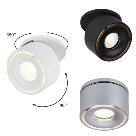 Paulmann EBL Set Spircle LED 8W recessed white, black, chrom matt