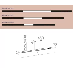 AQUAFORM  MIXLINE LED suspended 160cm, 188cm, 216cm