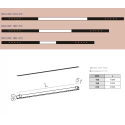 AQFORM MIXLINE LED wpuszczany 160cm, 188cm, 216cm