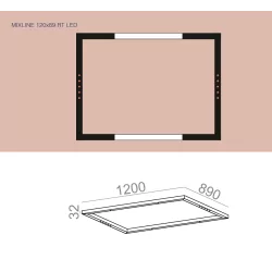 AQUAFORM  MIXLINE 120x89 RT LED surface 40291