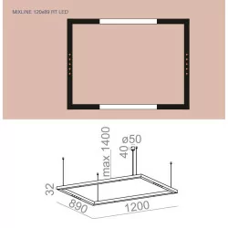 AQFORM MIXLINE 120x89 RT LED zwieszany 50443