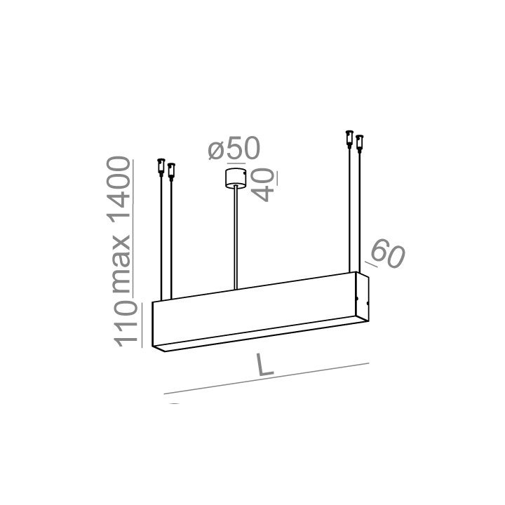 AQFORM SET TRU up&down LED zwieszany