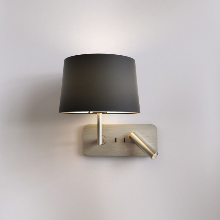 ASTRO Side by Side Grande USB Wall lamp black, nickel, bronze