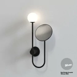 ASTRO ORB Wall lamp with mirror, chrome, black