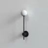 ASTRO ORB Single Chrome bathroom wall lamp, black