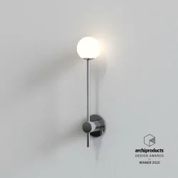 ASTRO ORB Single Chrome bathroom wall lamp, black