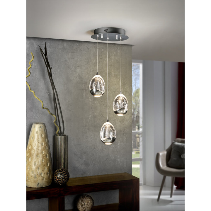 Lampa wisząca SCHULLER ROCIO 783753 3 LED chrom